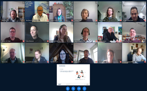 Screenshot of members of the Online-Kick-off-Meeting